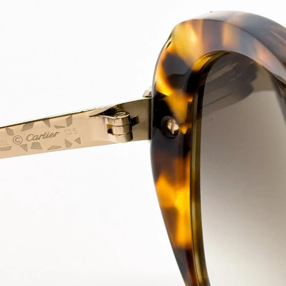 NEW CARTIER CT0064S 002 WOMEN HAVANA SUNGLASSES CT0064S 002 - Picture 10 of 12